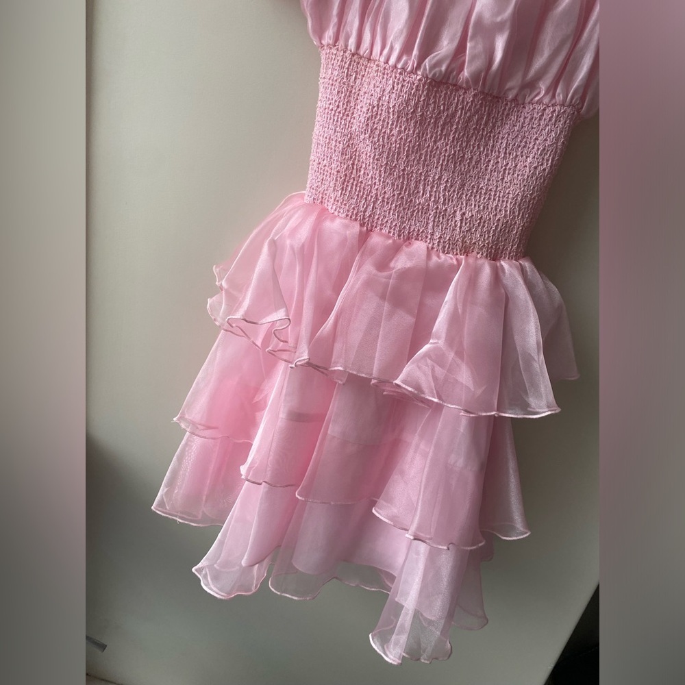 NWOT Ruffled Princess Mini Dress - Picture 4 of 8